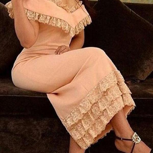 Muslim Black A-Line Midi Luxury Beaded Ankle Length Evening Dresses Gowns 2025 For Women Party LA71290